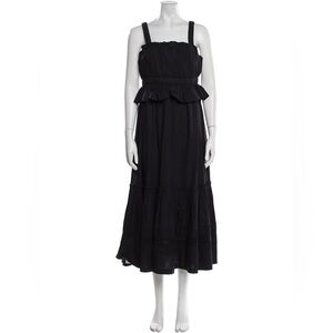 Cleobella Diana black cotton poplin sleeveless Midi Dress - Size large